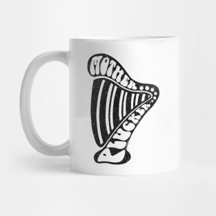 Mother Plucker Distressed Black Harp Mug